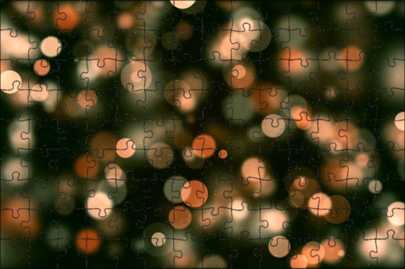 Блики от гирлянды