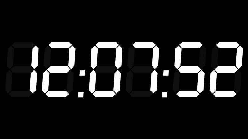 Часы с цифровым циферблатом