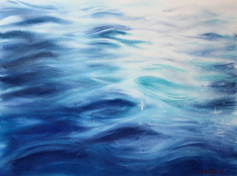 Вода нарисованная