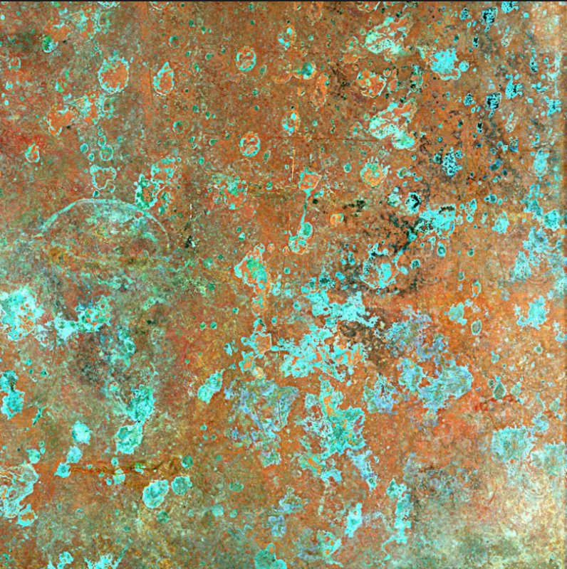 Медь фактура патинированная