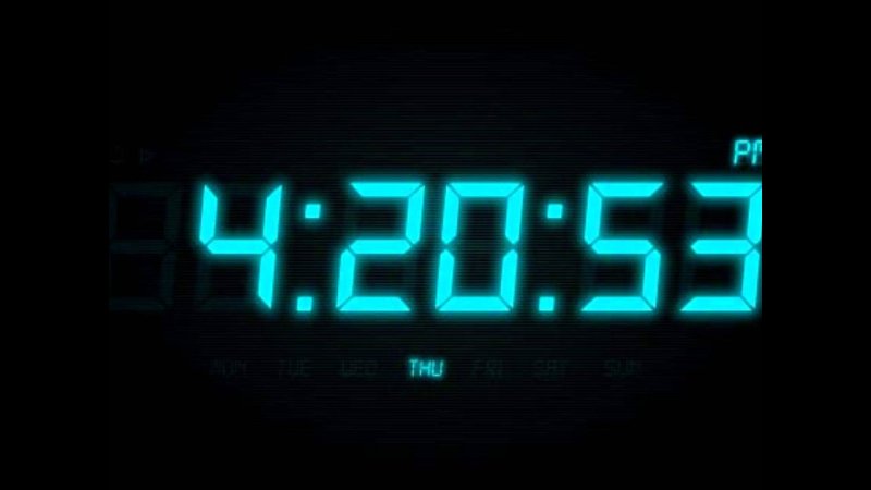 Электронные часы час ночи