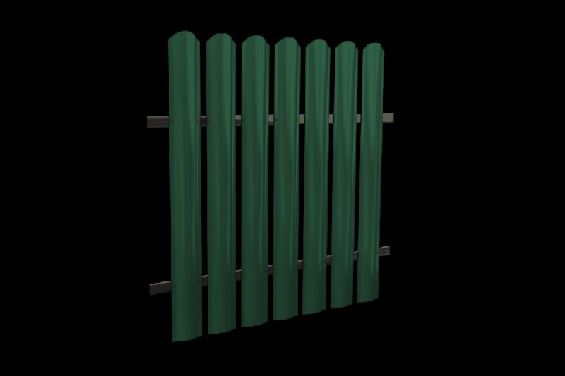 Euro-штакетник круглый RAL 3005