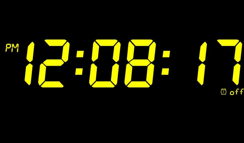 Цифровые часы на экран