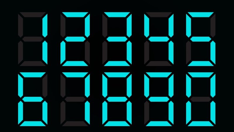 Цифры электронных часов