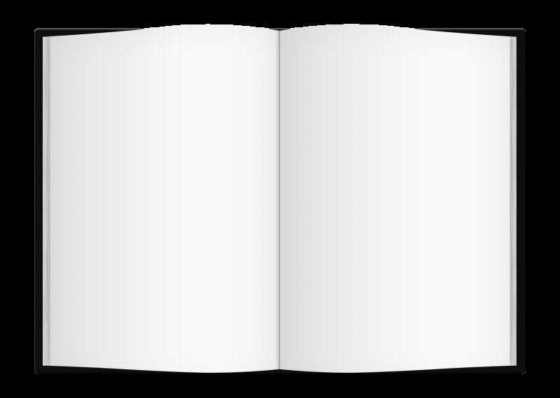 Пустой книжный разворот
