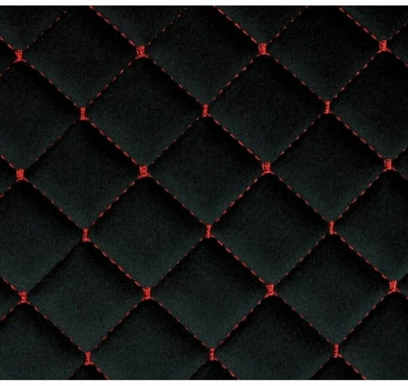 Стеганая черная кожа