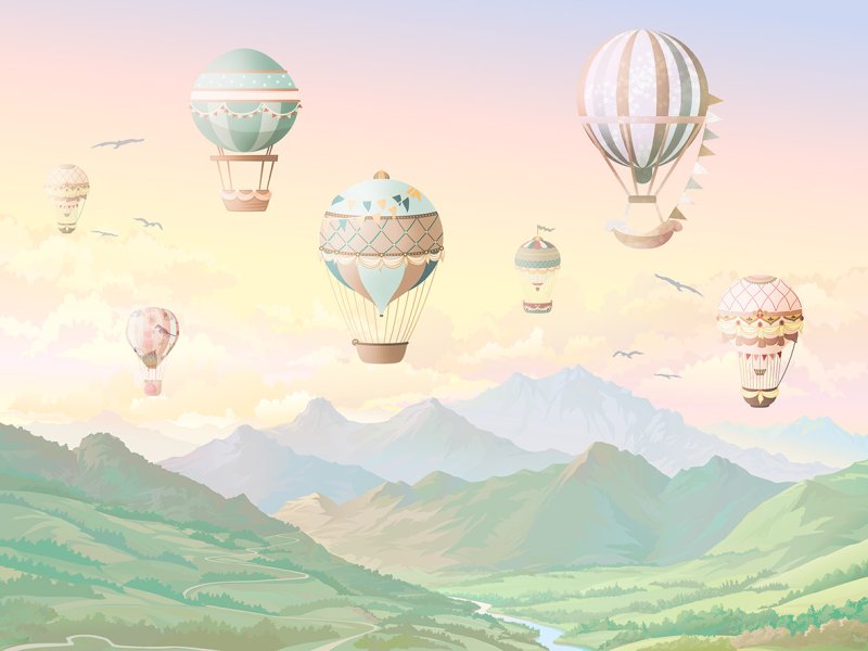 Фотообои воздушные шары