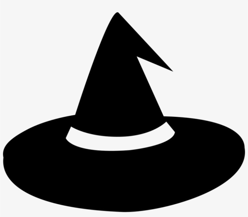 Шляпа ведьмы трафарет