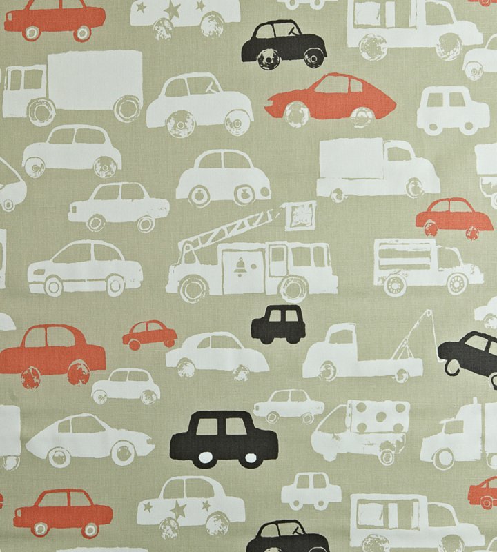 Ткань с машинками детская