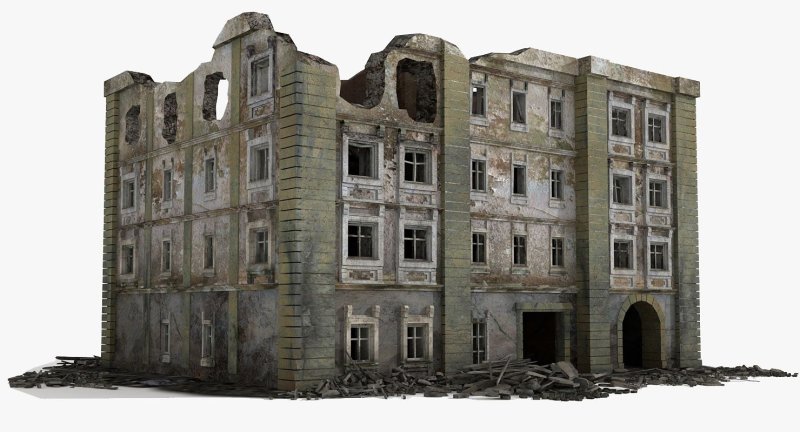 Развалины здания