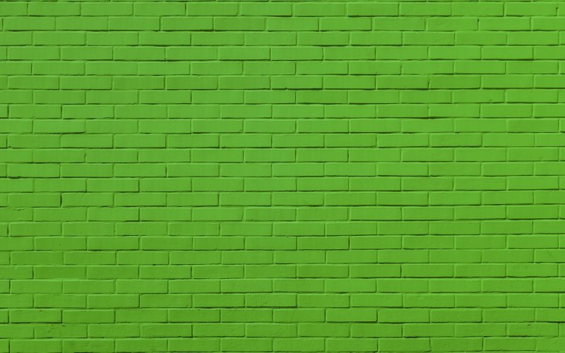 Зеленая кирпичная стена