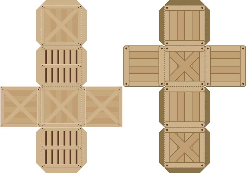 Развертка картонной коробки