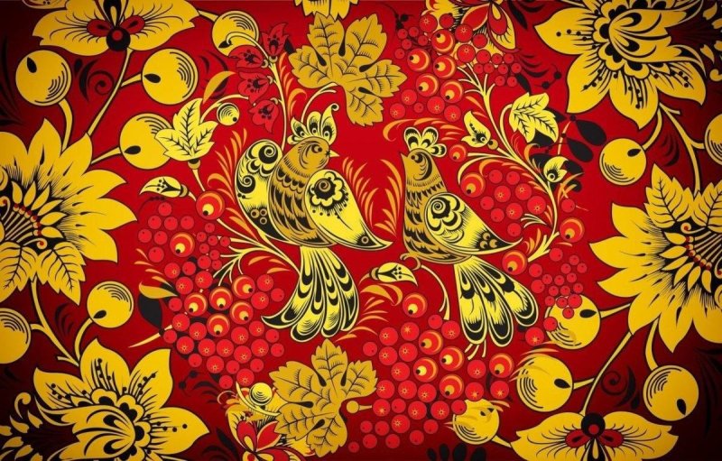 Хохломская роспись роспись под фон