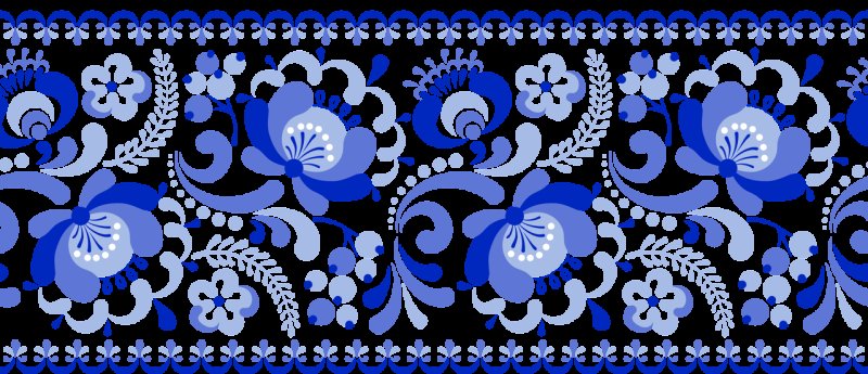 Орнаментальная стилистика Гжель