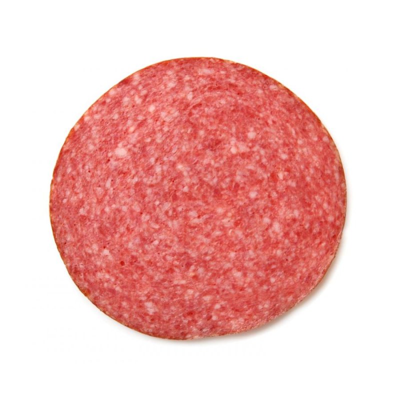 Круглый кусок колбасы