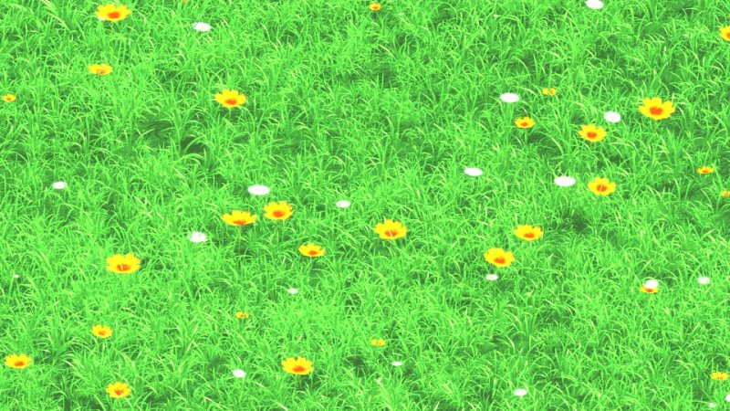 Трава с цветами вид сверху