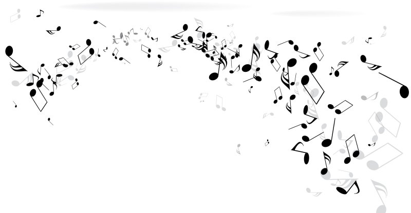 Нотки на прозрачном фоне