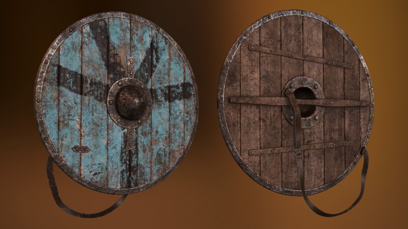 Щит викинга без умбона