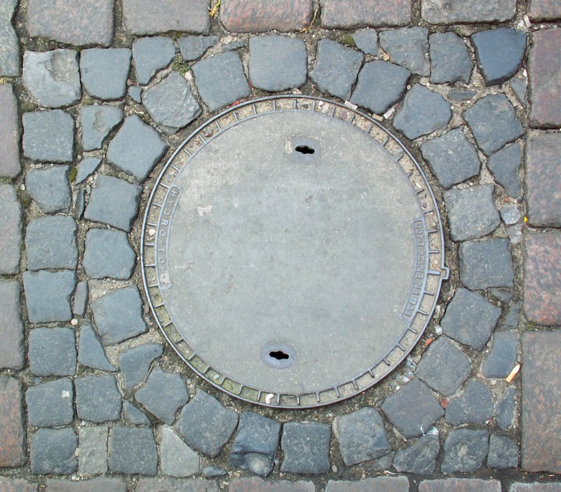 Текстура люка канализационного
