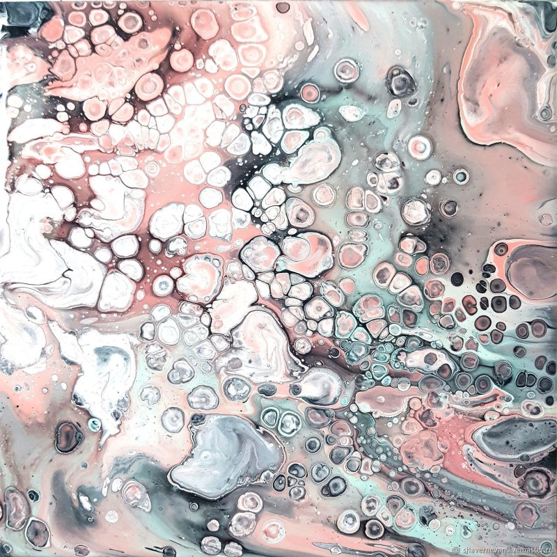 Абстрактная живопись техника жидкий акрил флюид арт