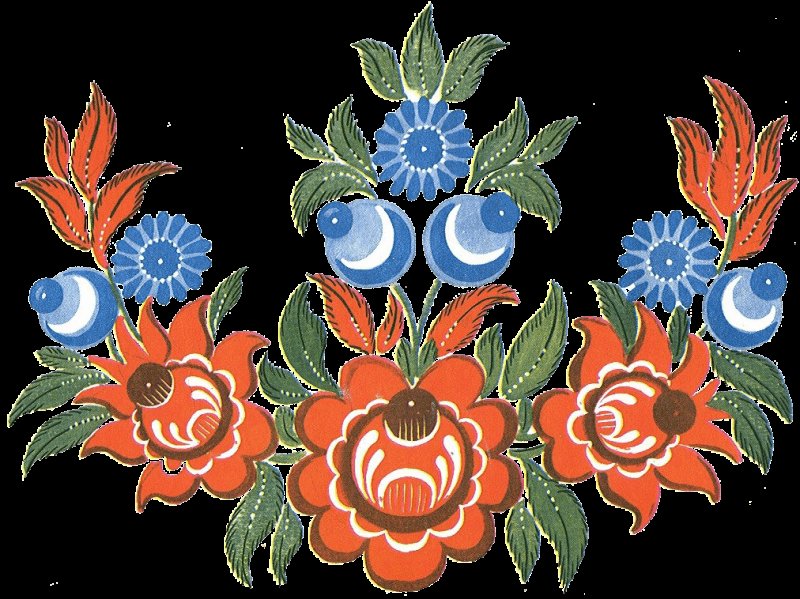 Традиционная роспись Городецкая Хохломская Городецкая