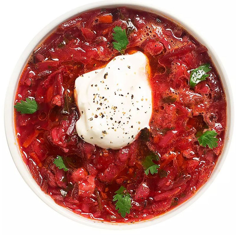 Борщ вид сверху