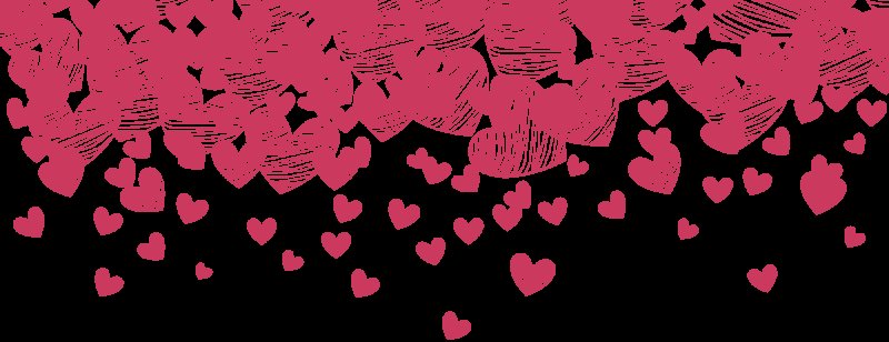 Сердечки на белом фоне