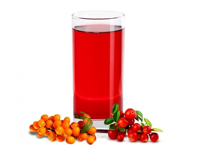 Морс клюква облепиха