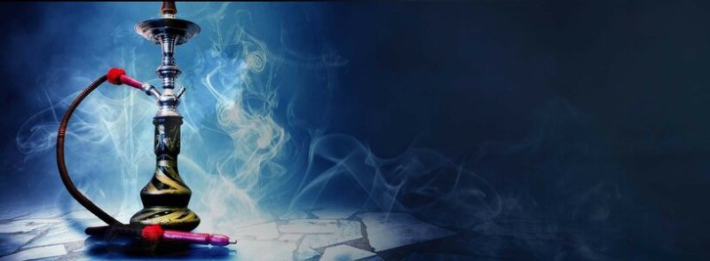Кальян на черном фоне