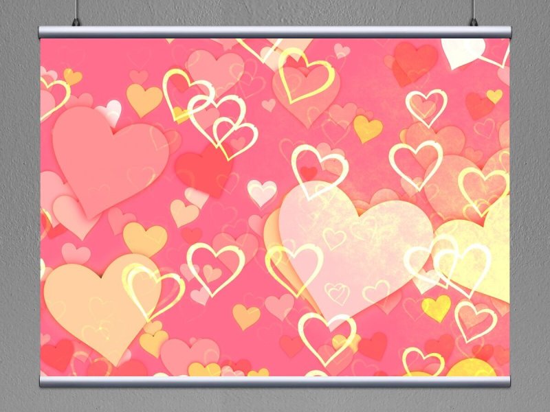 Сердечки фон