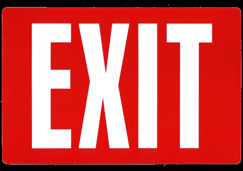 Табличка exit