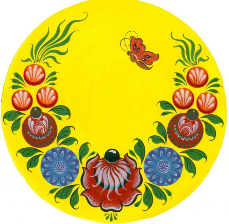 Традиционная роспись Городецкая Хохломская Городецкая