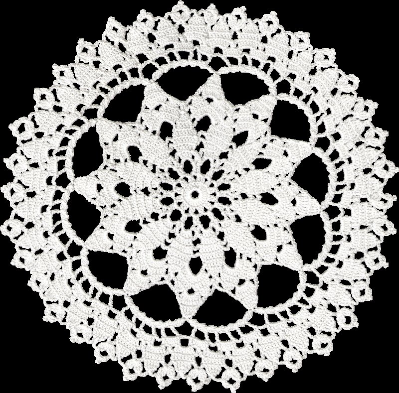 Салфетка ажурная круглая