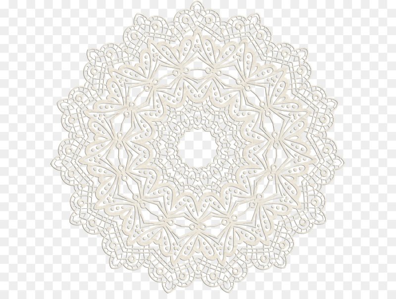 Белая кружевная салфетка