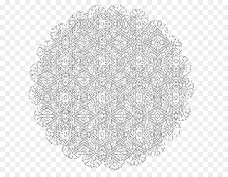 Кружевной узор на прозрачном фоне