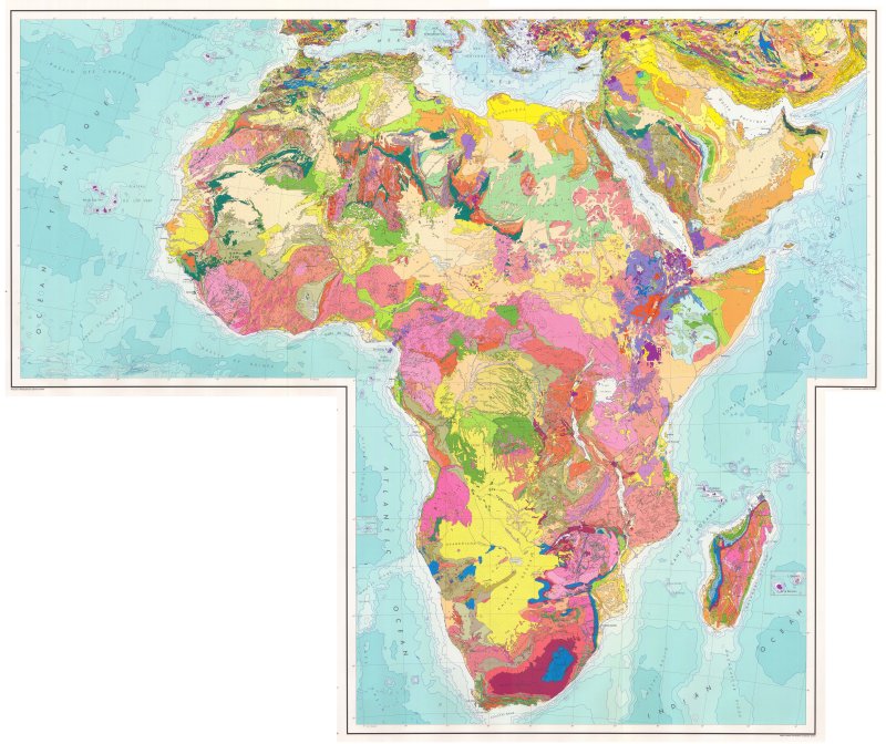 Геологическая карта Африки