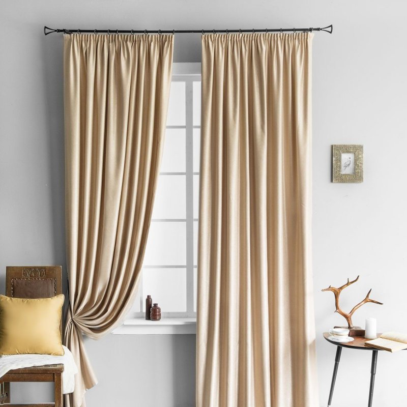 Кремовые шторы