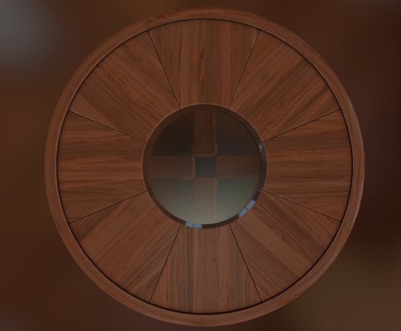 Круглый столик вид сверху