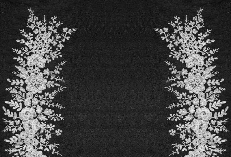 Кружево черно белое
