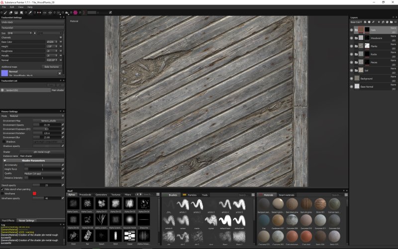 Текстура дерева substance Painter