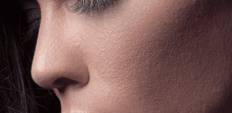 Текстура кожи лица человека