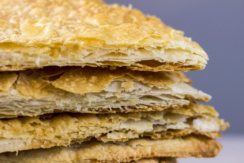 Текстура слоеного теста