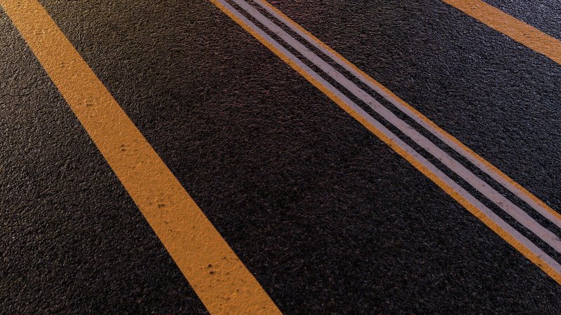 Дорожное полотно с разметкой