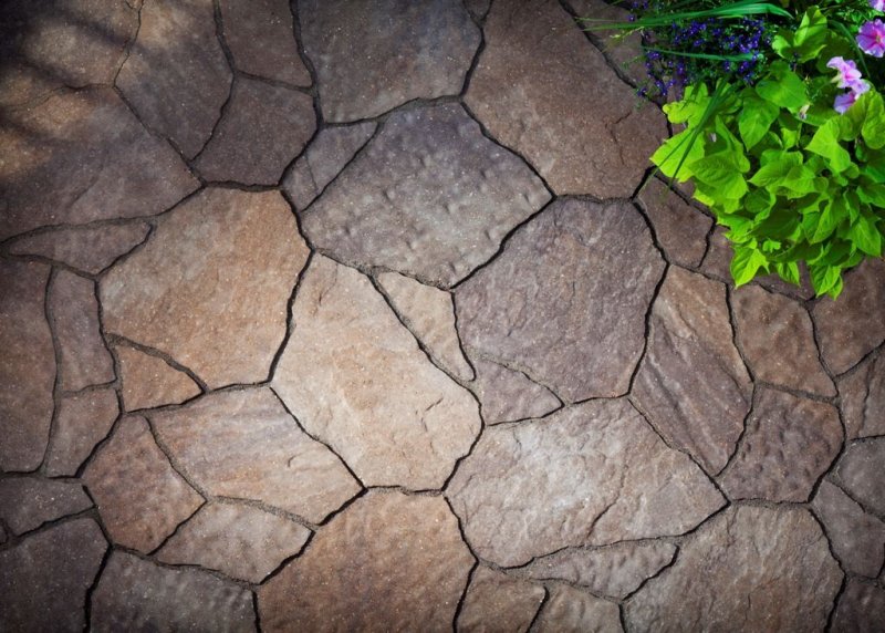 Мощение плитняком фактура