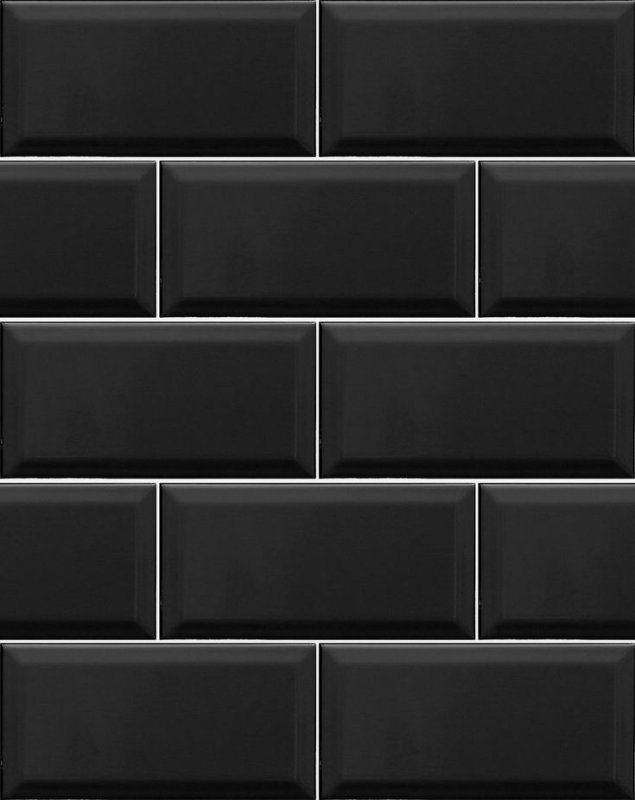 Плитка кабанчик черный глянец