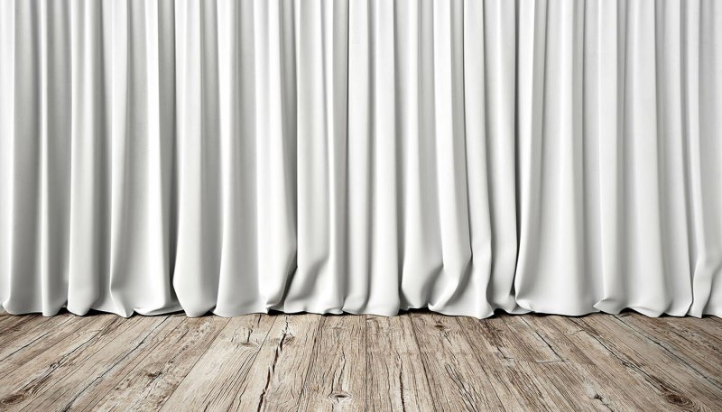 Белая ткань складки