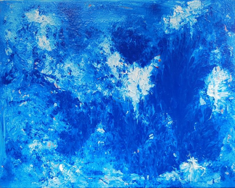 Синий фон краска