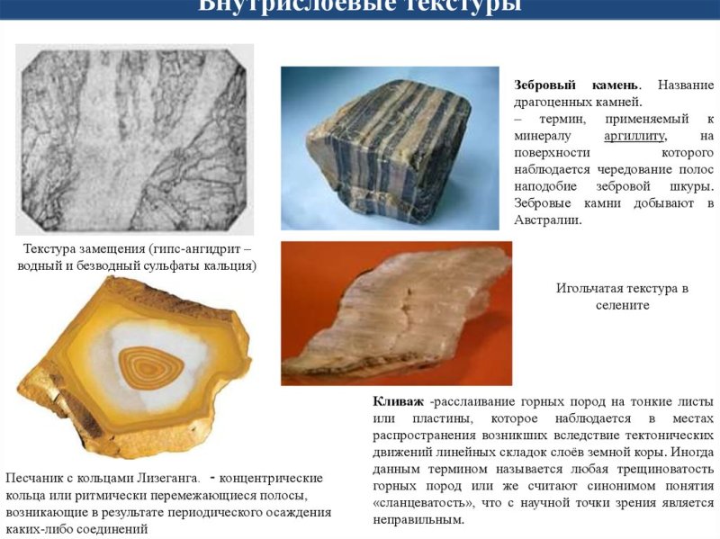 Внутрислоевые текстуры осадочных пород