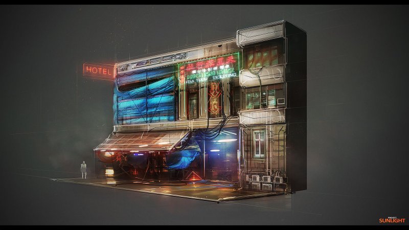 Мегабашня киберпанк