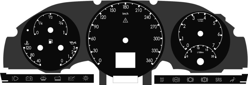 Приборная панель Мерседес 124 обозначения